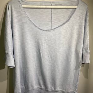 Light Blue 3/4 Sleeve Saks Fifth Avenue Tee